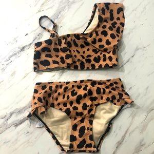 Leopard youth swimsuit two piece. New with tags.